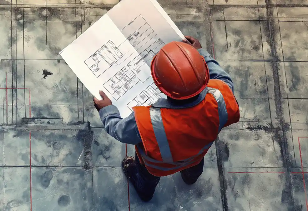 Engineer in the field